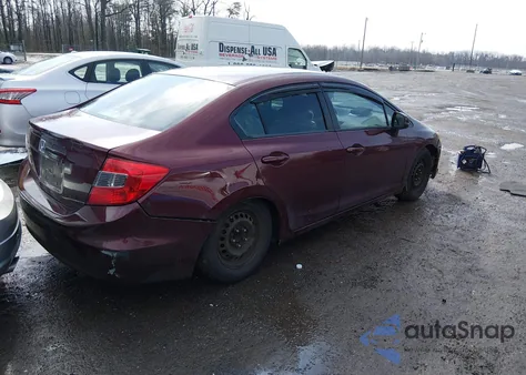 2012 Honda Civic Lx из США, поврежденный, VIN 2HGFB2F50CH568057